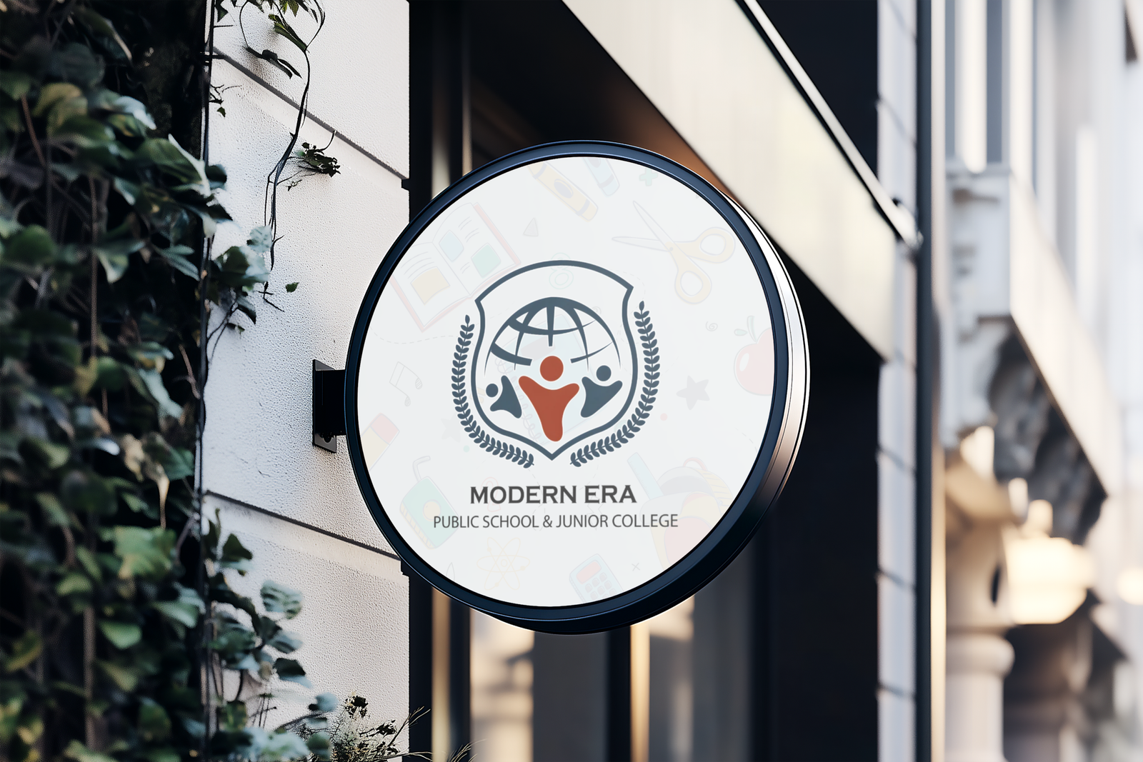 01 Free Round Signboard Mockup